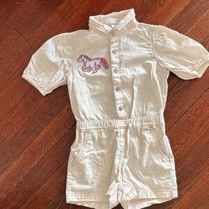 Old Navy Cream Kids Romper with Horse Design